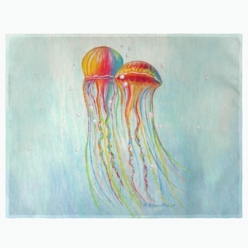 Betsy Drake PM1095 Colorful Jellyfish Place Mat - Set of 4 Perspective: front