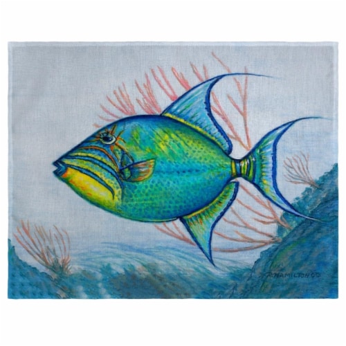 Betsy Drake PM114A Trigger Fish Place Mat - Set of 4 Perspective: front