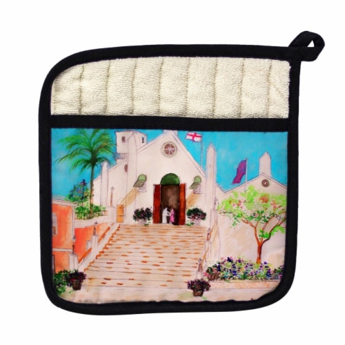 Betsy Drake PT146 Church Pot Holder Perspective: front