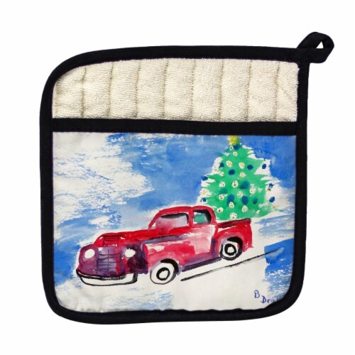 Betsy Drake Truck & Tree Pot Holder Perspective: front