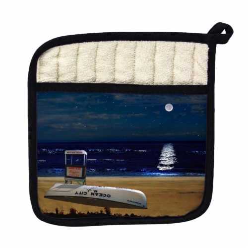 Betsy Drake Ocean City Beach Pot Holder Perspective: front