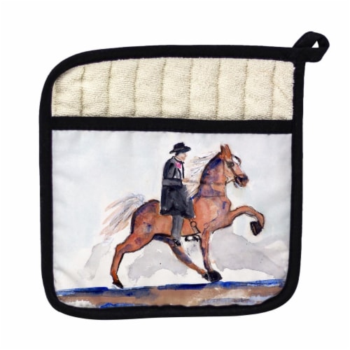 Betsy Drake PT261 Brown Walking Horse Pot Holder Perspective: front