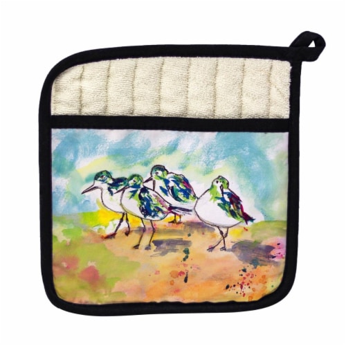 Betsy Drake PT417 Sanderlings Pot Holder Perspective: front