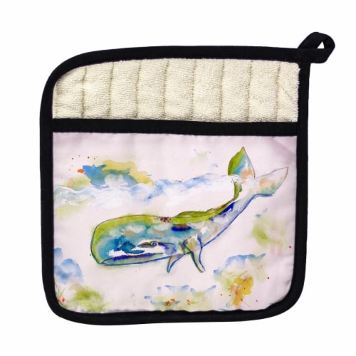 Betsy Drake PT420 Whale Pot Holder Perspective: front