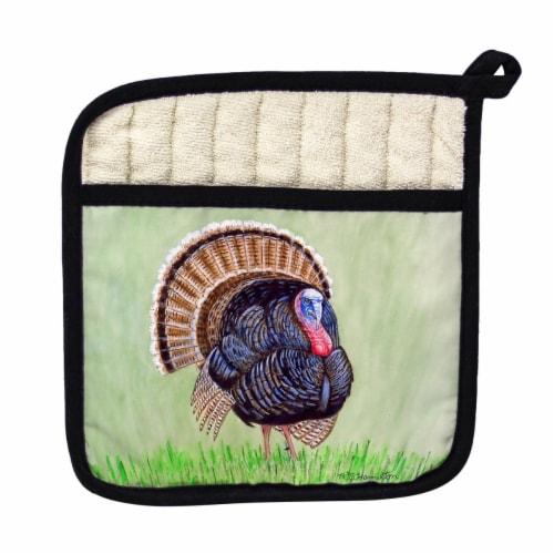 Betsy Drake PT512 Wild Turkey Pot Holder Perspective: front