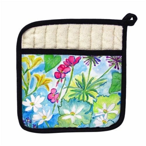 Betsy Drake PT826 Wild Garden Pot Holder Perspective: front