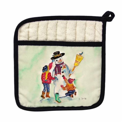 Betsy Drake Snowman Pot Holder Perspective: front