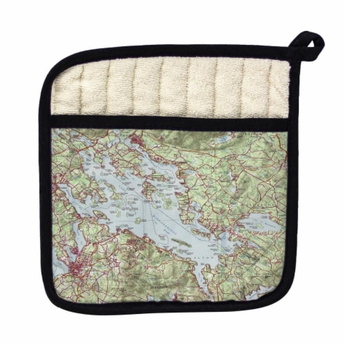 Betsy Drake PT967 Lake Winnipesaukee, NH Nautical Map Pot Holder Perspective: front