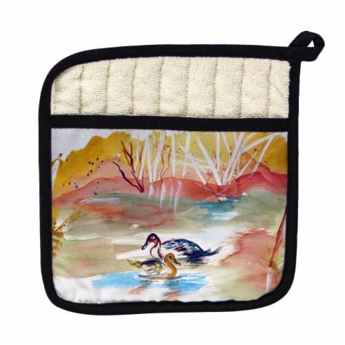 Betsy Drake PT1016 Redhead Pair Pot Holder Perspective: front