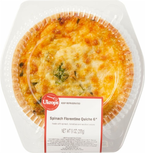 Ukrop's™ Spinach Florentine Quiche - 6 Inch Perspective: front