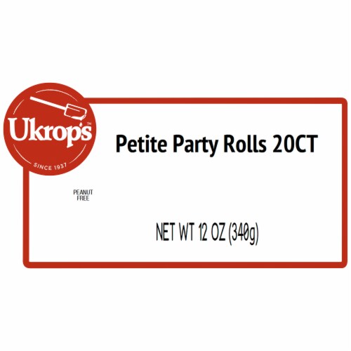 Ukrop's Petite Party Rolls Perspective: front
