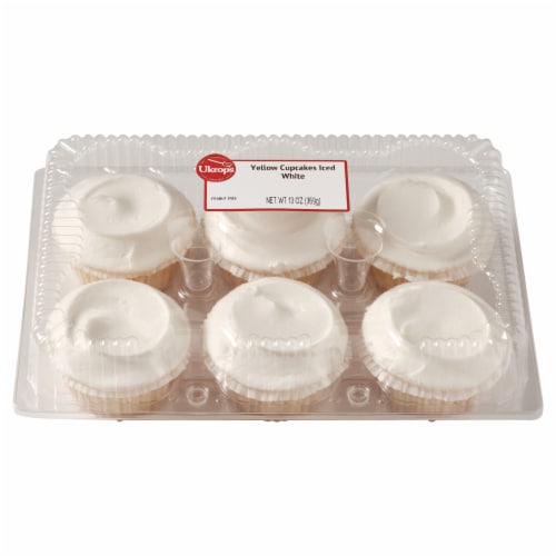 Ukrop's™ Yellow Cupcakes Iced White Perspective: front