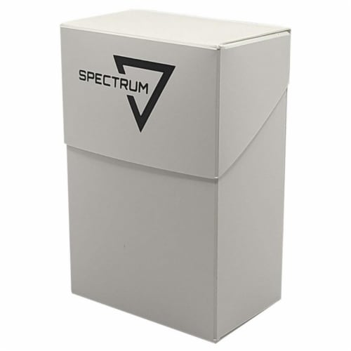 BCW Diversified BCDSCDCWHI Spectrum Small Card Deck Box, White - 80 Piece Perspective: front