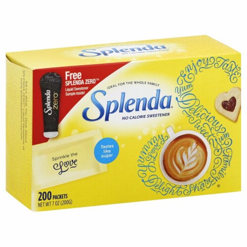 Splenda No Calorie Sweetener Packets Perspective: front