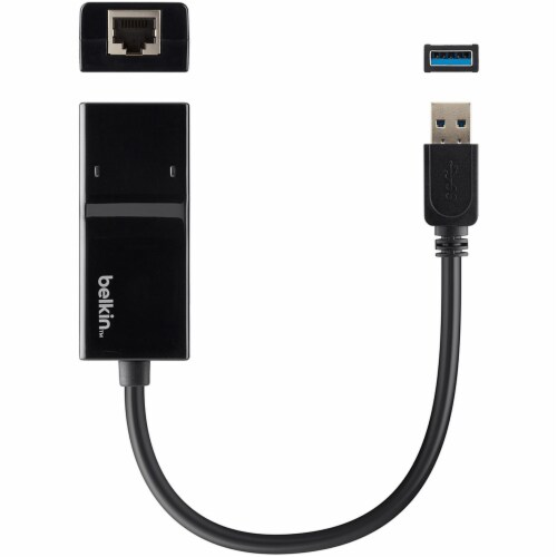 Belkin USB 3.0 to Gigabit Ethernet GbE Network Adapter 10/100/1000 - USB - 1 Port(s) - 1 x Network (RJ-45) - Twisted Pair - 10/100/1000Base-T Belkin USB 3.0 to Gigabit Ethernet GbE Network Adapter 10/100/1000 - USB - 1 Port(s) - 1 x Network (RJ-45) - Twisted Pair - 10/100/1000Base-T