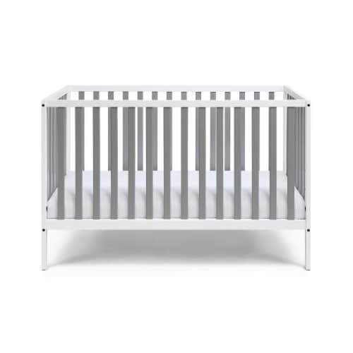 Baby Cache 27900 WGY Deux Remi Island Crib White Gray 1 Mariano s