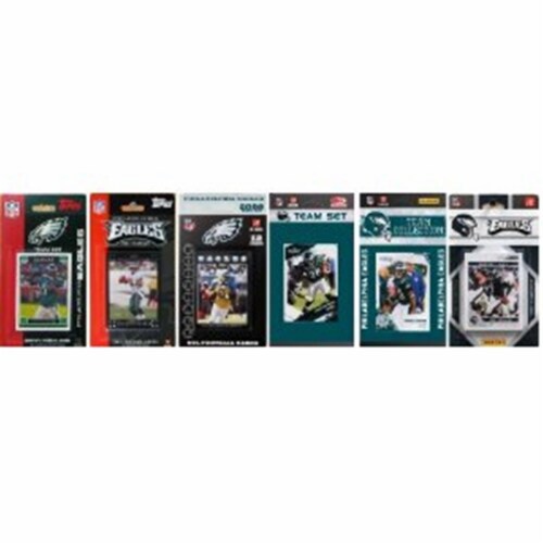 C & I Collectables EAGLES611TS NFL Philadelphia Eagles 6 Different Licensed Trading Card Team Perspective: front