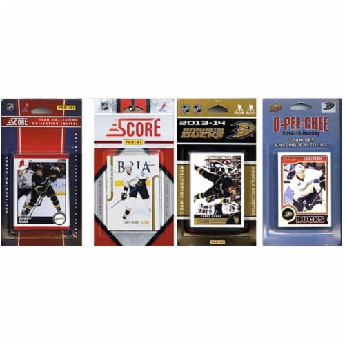 CandICollectables DUCKS413TS NHL Anaheim Ducks 4 Different Licensed Trading Card Team Sets Perspective: front