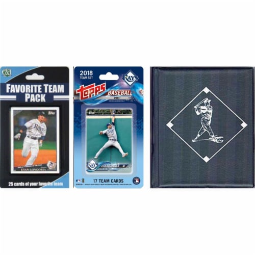 C & I Collectables RAYSTSC18 MLB Tampa Bay Rays Licensed 2018 Topps Team Set & Favorite Playe Perspective: front
