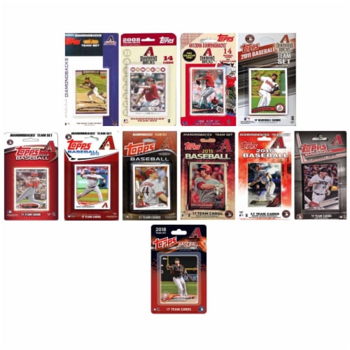 C & I Collectables DBACKS1118TS 2018 MLB Arizona Diamondbacks 11 Different Licensed Trading C Perspective: front