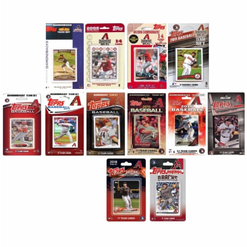 C&I Collectables DBACKS1219TS MLB Arizona Diamondbacks 12 Different Licensed Trading Card Tea Perspective: front
