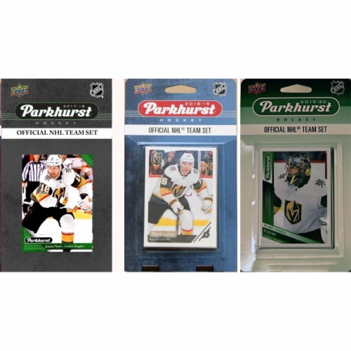 C&I Collectables GKNIGHTS319TS NHL Las Vegas Golden Knights 3 Different Licensed Trading Card Perspective: front