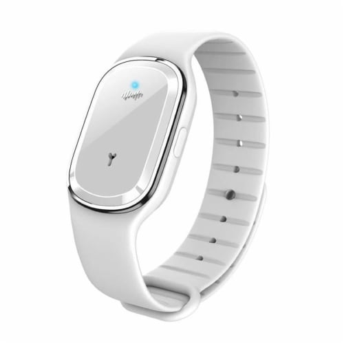 Super Shield Mosquito Repellent Watch Band Ultrasonic And Electronic BRIGHT WHITE Perspective: front