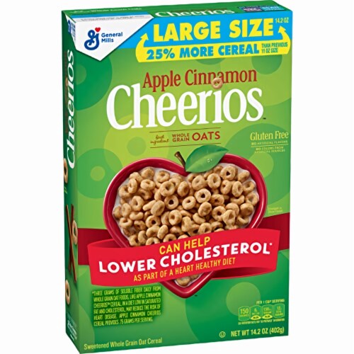 Apple Cinnamon Cheerios Gluten Free Cereal, 14.2 oz. (Pack of 8), 8 pack Fry’s Food Stores