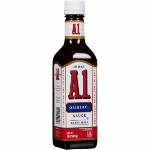 A.1. Original Steak Sauce, 15 Oz Bottle (Pack of 8) Perspective: front