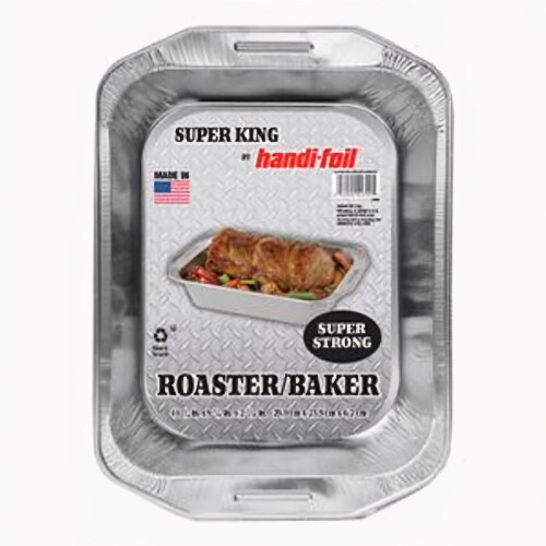 Handi-Foil Super King Roaster & Baker Pan (Pack of 3) Perspective: front