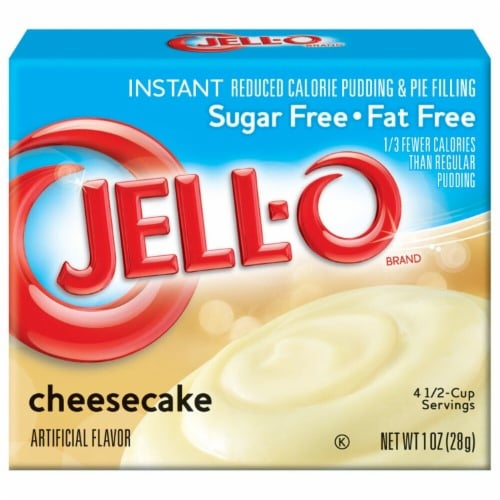 JellO Cheesecake Sugar Free Fat Free Instant Pudding Mix & Pie Filling