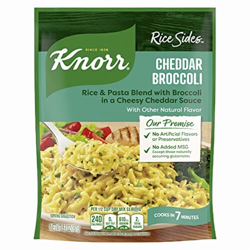 Knorr Rice Side Dish for Rich, Savoury Flavor Cheddar Broccoli (Pack of