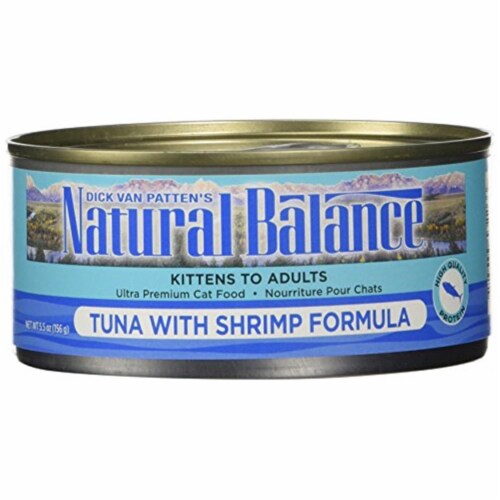 Natural Balance Pet Foods 723633532266 5.5 ozNatural Balance Tuna with Shrimp Formula Canned Perspective: front