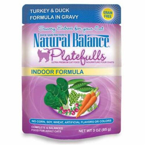 Natural Balance Pet Foods 723633540070 3 oz Natural Balance Platefulls Indoor Turkey & Duck F Perspective: front