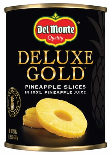 Del Monte Gold Pineapple Slices 20 Oz (Pack of 2) Perspective: front