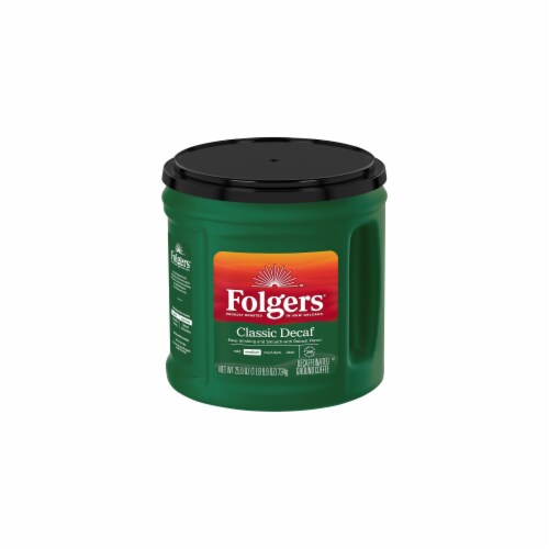 Folgers Classic Medium Roast Ground Coffee Decaf 25.9 oz (Pack of 14) Perspective: front