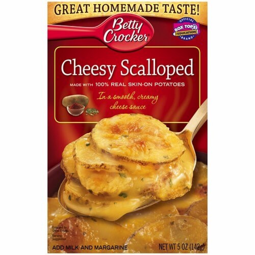Betty Crocker Cheesy, Scalloped Potatoes, 5 Oz Box (Pack of 18) Perspective: front