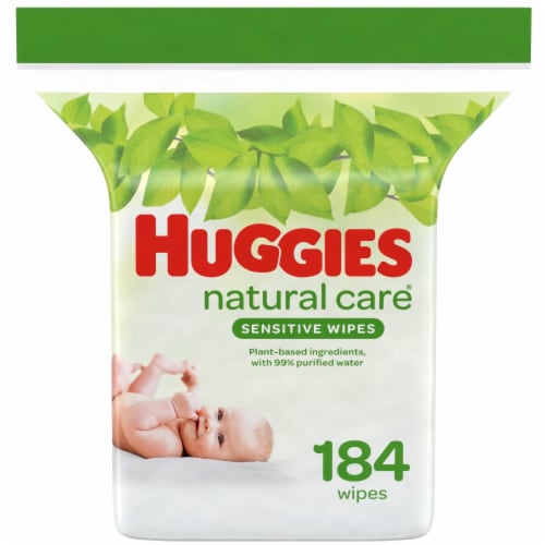 Huggies, Natural Care Baby Wipes, Refill Pack, Fragrance Free - 184 ea (Pack of 16) Perspective: front