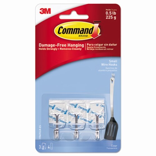 Command Strips Small Clear Wire Hooks Pack of 10 10 pack Fry s Food Stores