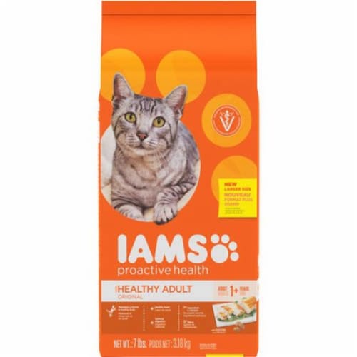 IAMS Proactive Healthy Adult Original Chicken Dry Cat Food 7 lbs Pack of 48 48 pack Foods Co