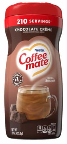 Nestle Coffee Mate Powdered Coffee Creamer Chocolate Creme 15 oz (Pack of 20) Perspective: front