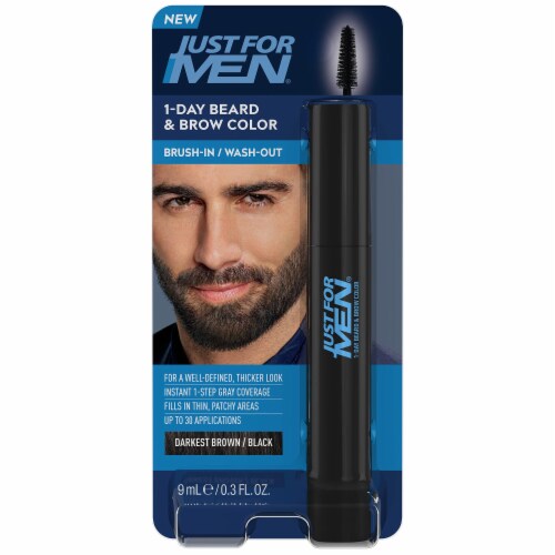 Just for Men 1-Day Temporary Beard & Brow Color, up to 30 Applications (Pack of 2) Perspective: front