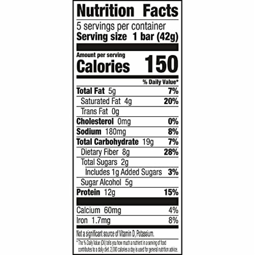 Fiber One Weight Watchers Chewy Protein Bars, Fudge Chocolate Cookie, 5 ct (Pack of 14) Perspective: front