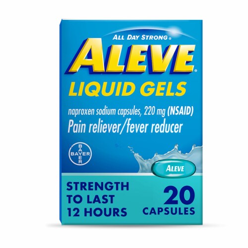 Liquid Gels Naproxen Sodium Pain Relieve (Pack of 4) Perspective: front