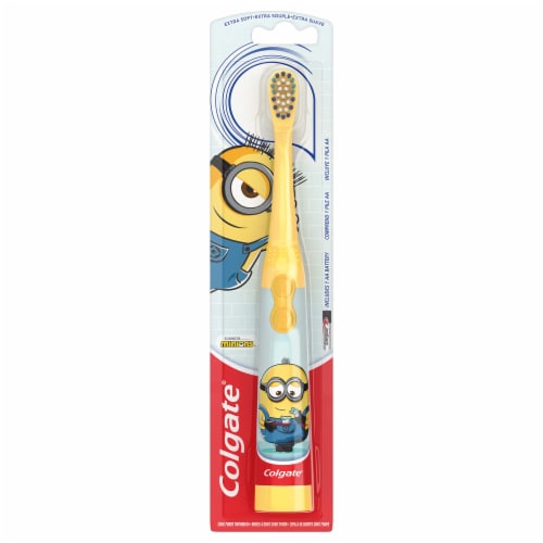 Colgate Kids Battery Powered Toothbrush, Minions (Pack of 14) Perspective: front