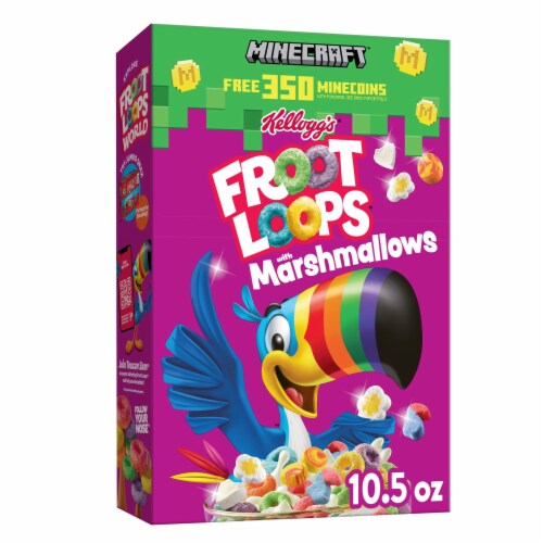 Kellogg's Froot Loops Original with Marshmallows Cereal 10.5oz (Pack of 12) Perspective: front
