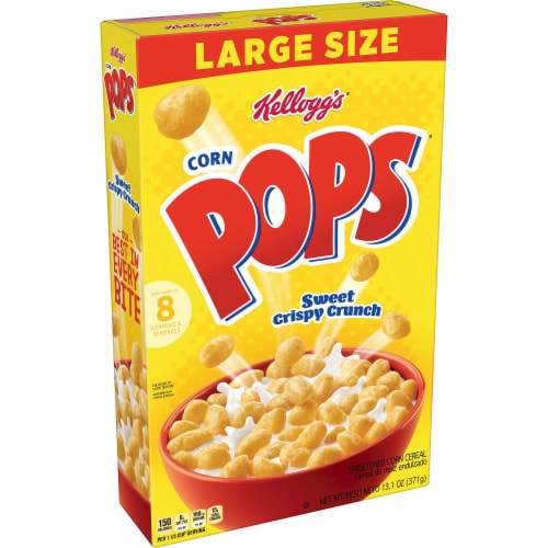 Corn Pops Breakfast Cereal (Pack of 32) Perspective: front
