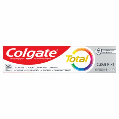 Colgate Total Clean Mint Toothpaste, Mint Toothpaste, 5.1 oz Tube (Pack ...