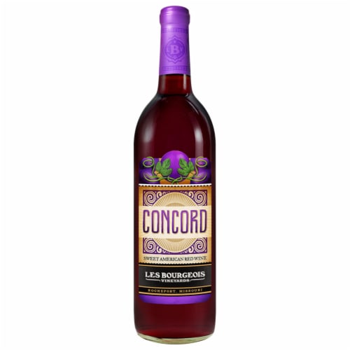 Les Bourgeois Vineyards Concord Red Wine Perspective: front