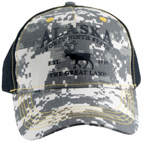 Arctic Circle Enterprises Alaska Digital Camo Baseball Hat Perspective: front